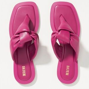 Hot Pink Puffy Knotted Sandals